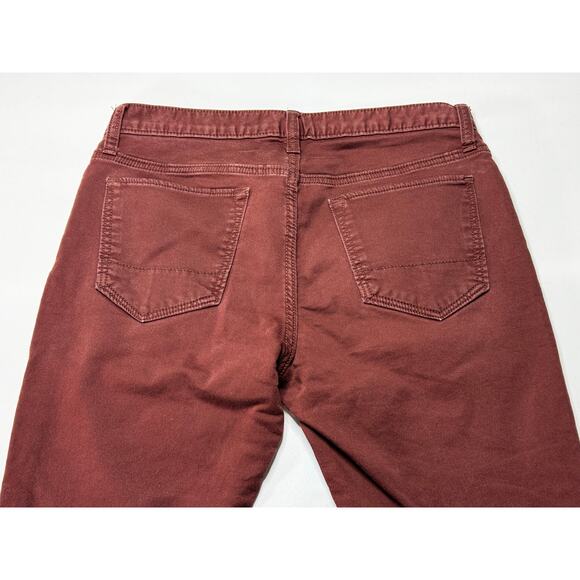 Banana Republic Men's Traveler Slim Fit Maroon Denim Travel Jeans - Size 31x27 - Picture 4 of 7